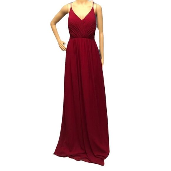 NEW Bill Lebkoff Burgundy Maxi Dress 8 - Picture 1 of 14